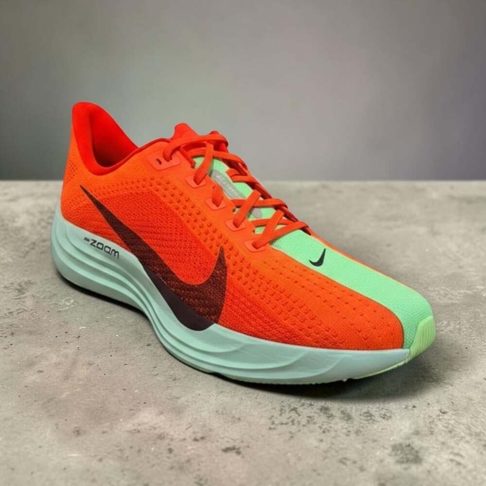 Nike Pegasus Plus Running Shoes Bright Crimson Lime Blast